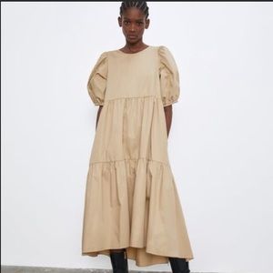 Zara Asymmetrical Poplin dress